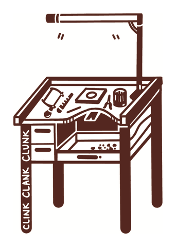 Clink Clank Clunk stamp design