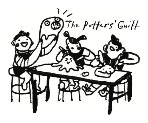The Potters' Guilt stamp design