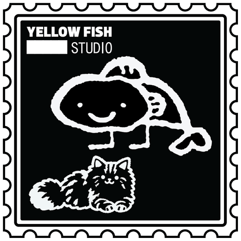 Yellow Fish Studio stamp design